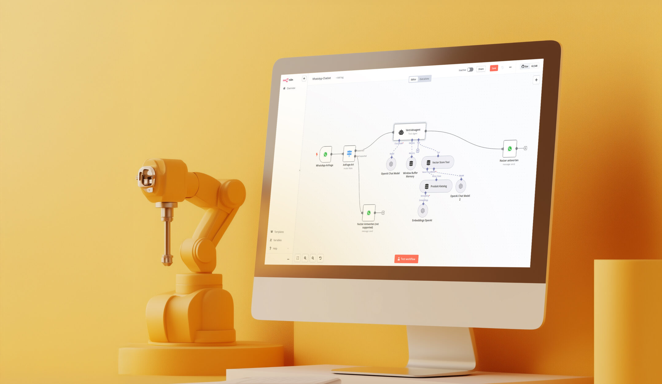 Mood-Bild zum Thema Digitalagentur Berlin/Brandenburg zeigt einen Bildschirm mit einem Screenshot eines von uns als Marketing-Automation-Agentur erstellten Workflows